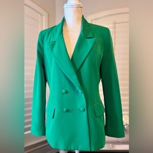 New York & Company Vibrant Green Blazer